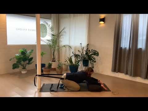Child's Pose with a "Rope Wall" ~ CJoy Yoga