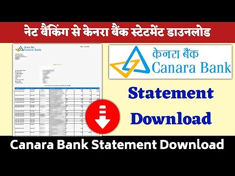 How To Download Canara Bank Statement PDF/Excel | Passbook Download | Transaction History