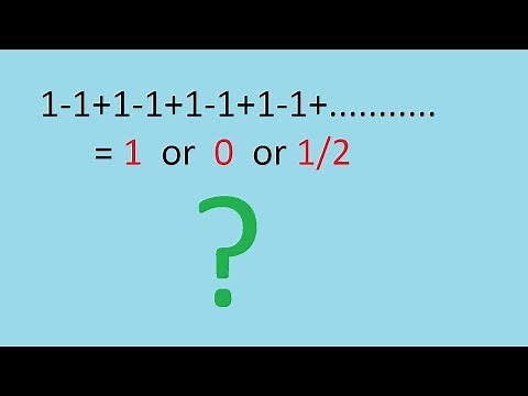 1-1+1-1+1-1.....=1/2 or 1 or 0 || Interesting Series || Grandi's Series
