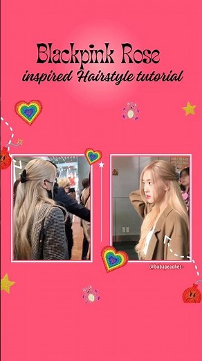 Rose inspired hairstyle tutorial ✨🎀| blackpink | shorts | Blackpink rose hairstyle |