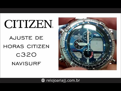 Como ajustar hora do Citizen C320 Navisurf