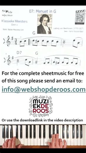 KM2 07 Menuet in G, Ludwig Beethoven #shorts #keyboard #yamaha #sheetmusic #music #keyboardlessons