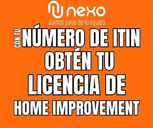 CON TU NÚMERO DE ITIN OBTÉN TU LICENCIA DE HOME IMPROVEMENT. Obtener tu licencia de Home improvement con tu número de Itin es posible, es la clave para desbloquear oportunidades ilimitadas en el mundo de las mejoras para el hogar. 🔑 Esta licencia es más que un papel; es tu pasaporte hacia proyectos emocionantes y clientes satisfechos. 👍 Contáctanos que nuestras ejecutivas están listas para darte toda la asesoria que necesitas. 📲👩‍💼 Conócenos un poco más en nexotaxcorp.com 👈 #nexotaxcorp #n