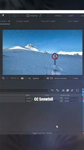CC Snowfall Effect in After Effects ❄️ | How to Use It