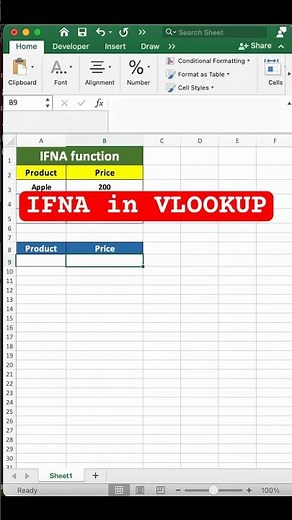 Excel tricks | IFNA with VLOOKUP function #excel #shorts