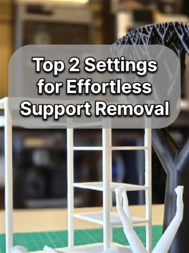 These 2 settings make supports SO easy it seems unfair... Share this with your Maker friends and follow me to level up your 3d printing! #3dprinting #maker #makers #3dprinted #hacks