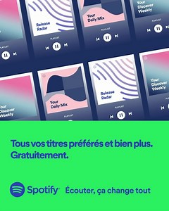 658 reactions · 20 comments | Écoutez tous vos morceaux préférés et trouvez-en de nouveaux. Gratuitement sur Spotify. | Spotify | Facebook