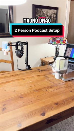 This is an example of a quick and easy two person podcast setup using two Maono DM40 wireless microphones and a laptop. #maono #maonodm40 #podcaststudio #podcasting #podcastsetup