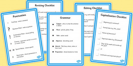 SPaG Writing Checklists