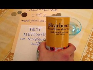Nettoyage des piecesdemonnaie au bicarbonate de soude.