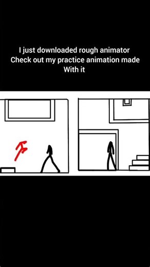 practice animation made with rough animator #stickman #animation #action