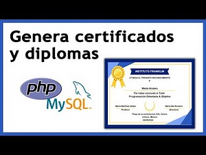 🎓 Genera certificados y diplomas automáticamente con PHP y MySQL