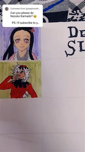 drawing nezuko kama do from demon slayer ✨️