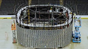 While the video makes it look breezy, more than 70 workers from various construction and consulting companies and building personnel spent just 14 days, working over 300 hours on a 24-hour/day work schedule, to complete Crypto.com Arena’s new center-hung scoreboard. | Crypto.com Arena