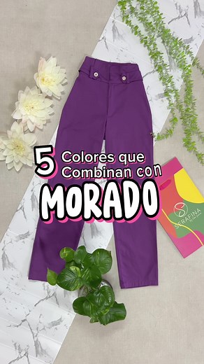 ✨💅5 Colores que combinan con Morado 💜✨ Blanco: aporta sobriedad y elegancia Naranja: te hará lucir estilizada Amarillo: úsala si no quieres pasar desapercibida Fucsia: suaviza y dulcifica el morado Verde: una de las combinaciones más usadas este año #combinarcolores #tipsdemoda #fashiontips #combinaciones #modafemenina #morado #pantalones #faldas #blusas #tops #hechoencolombia
