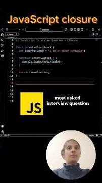 JavaScript Closure Explained | Interview Question | Output-Based Example#learnjavascript #javascript