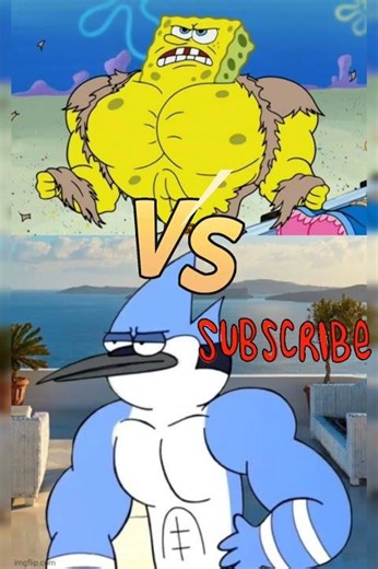 Buff SpongeBob VS Buff Mordecai! 💪