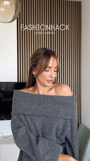 Jennifer Saro | FASHIONHACK für Off shoulder Pullover ✨☁️ #stylinghack #fashionhack #outfithack #lifehack #beautyhack | Instagram
