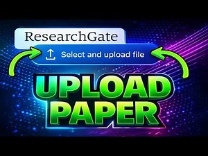 How To UPLOAD Research Paper On ResearchGate (QUICK & EASY)