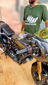 Custom Guerrilla 450 ‘Hit&Run’ built by Buraq Motorcycles, showcased at RE Motoverse 2025.