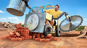 jake carlini: building a real battlebot from trash cans! diy battle vehicle project