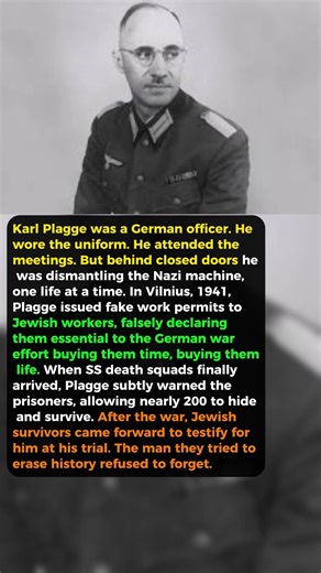 He Wore a Nazi Uniform… But Was Saving Jewish Lives Underneath It | Karl Plagge's Secret
