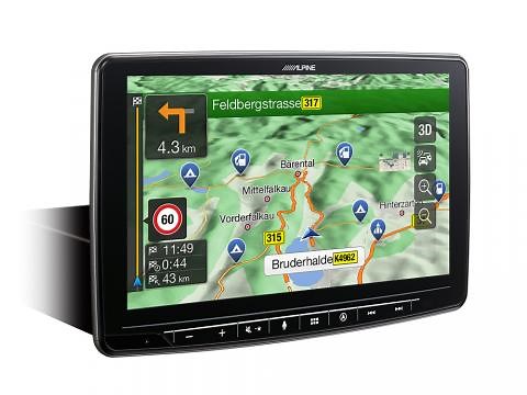 Alpine - INE-F904DC 1-DIN Navigationssystem mit 9-Zoll Touchscreen, LKW- und Reisemobilprofile, DAB , HDMI, Apple CarPlay und Android Auto