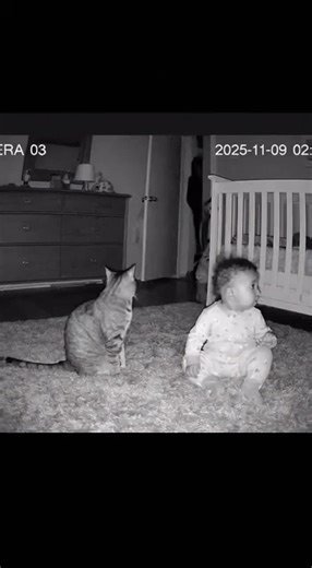 Ghostly Appearance in Cat CCTV Footage