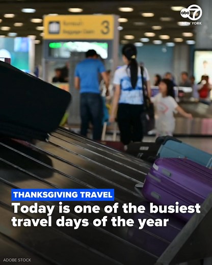 26K views · 157 reactions | AAA predicts 81.8 million people will travel during the holiday period (between Tuesday, Nov. 25, and Monday, Dec. 1), which is a 1.6 million jump from last year. | ABC7NY | Facebook