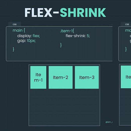 Learn Flexbox flex-shrink in 14 seconds.