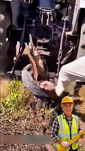 How to Remove a Tree Stump Using an Old Tire and Tractor Power