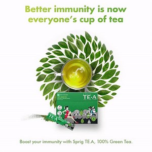 26K views · 12 reactions | Sprig 100% Green TE.A powder locks in all the nutrients and antioxidants from fresh, tender green tea leaves. This powerhouse drink can be a vital aid in boosting your body's natural immunity and metabolism. So make sure while you're home to give yourself and your loved ones that much needed boost of wellness. | SPRIG | Facebook