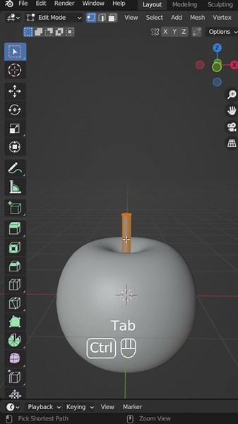 How to modeling an Apple in Blender | Beginner Tutorial