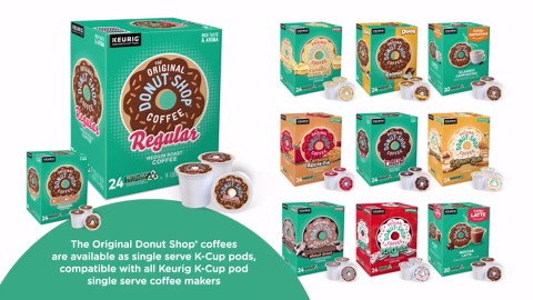 The Original Donut Shop Snickers Coffee, Keurig Single Serve K-Cup Pods, Flavored Coffee, 60 Count, (6 Packs of 10)
