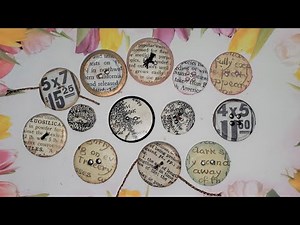 Junk Journal ~ Using Up Book Pages Ep15~ Easy Book Page Buttons For Junk Journals The Paper Outpost