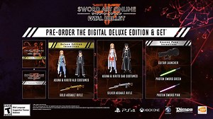 52K views · 1K reactions | Reserve your copy of Sword Art Online: Fatal Bullet and receive the Silver Assault Rifle + the SAO anime outfits! Players who reserve the DIGITAL DELUXE EDITION receive the Golden Assault Rile, ALO outfits, Guitar Rocket Launcher & 2 Photon swords! https://bandainam.co/SAOFB Sword Art Online: Fatal Bullet launches 2/23 on PS4, Xbox One, and Steam! | BANDAI NAMCO Entertainment | Facebook