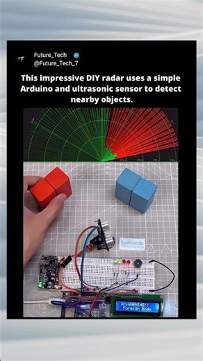 I Built a WORKING Radar with an Arduino! 🤯🛰️🤖#shorts #shortfeed