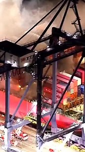 43K views · 529 reactions | A fire broke out on a container ship in...