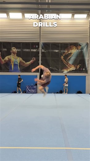 Savchuk Ivan on Instagram: "Arabian flip with a soft block — Drills Safety first. These drills are designed to reduce risk and build control. Always use a soft block, proper warm-up, and correct progressions. Train smart. Don’t rush the skill. Gym: @cska_kyiv #arabianflip #acrotraining"