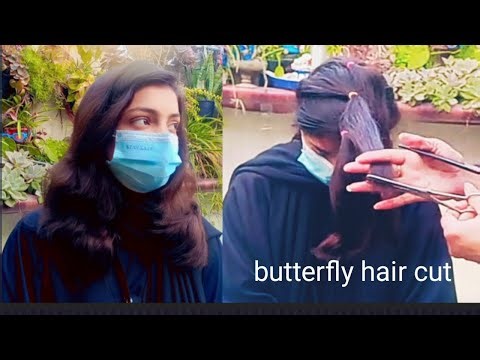 Butterfly layered hair cut using only 3 ponytails Easy way to follow.