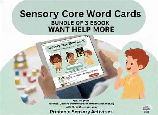 Core Words More & Help – Sensory Activities for Autism | OT SLP | Printable PDF - Etsy