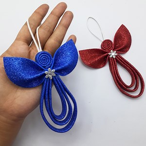 74K views · 5.2K reactions | Wow! Christmas Angel Making Very Easy Tutorial At Home. Christmas Tree Decorating Ideas With Angle. #angel | Origami Art & Crafts | Facebook