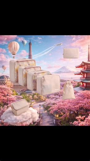 Travel, Perfectly Curated. Elevate the way you pack with the BAGAIL 8-Set Packing Cubes in timeless cream. Designed for the modern traveler, these premium organizers bring effortless order and refined style to every journey. From tailored separates to delicate essentials, each cube has a purpose—so everything stays exactly where it belongs. Lightweight yet durable, elegant yet practical, this is packing reimagined for those who value both beauty and efficiency. Arrive calm. Unpack effortlessly.