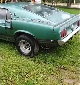 Here is a completely unexpected car I documented today! A barn fresh 1969 Mach 1 Mustang 351! Been in the same spot for at least 40 years, and was just pulled out last week when the barn collapsed. | The Auto Archaeologist
