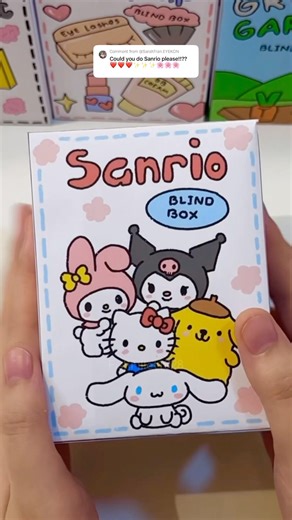 Sanrio blind box unboxing! #sanrio #blindbox #diy #paperdiy #asmr #unboxing