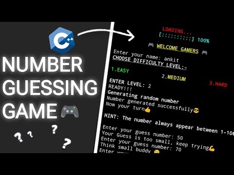 C++ Number guessing game 🎮 | Project explanation | C++ project 👨‍💻