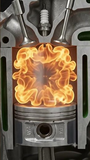 Inside a V8 Engine || The Explosions That Move Your Car 🔥 #technology #science #car #v8engine