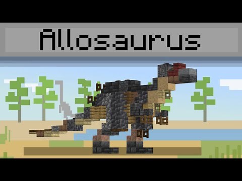Minecraft | How To Build: Allosaurus (Jurassic World) [1.5x scale]