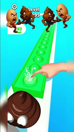 Ultimate Poop Egg Popper Game 💩 | Crazy Hand Touch Challenge | Pop Run 3D Funny Moments #shorts