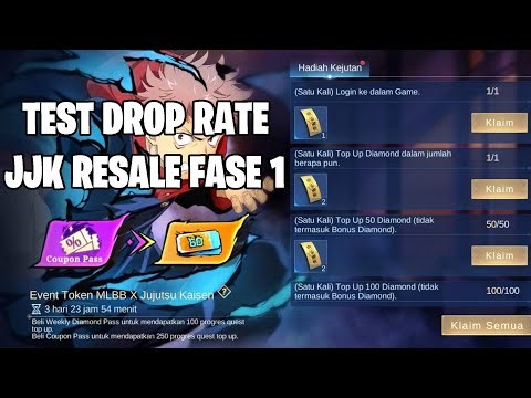 TEST DROP RATE JJK RESALE FASE 1 - 29 TOKEN BISA DAPAT APA SAJAH YA? MOBILE LEGENDS